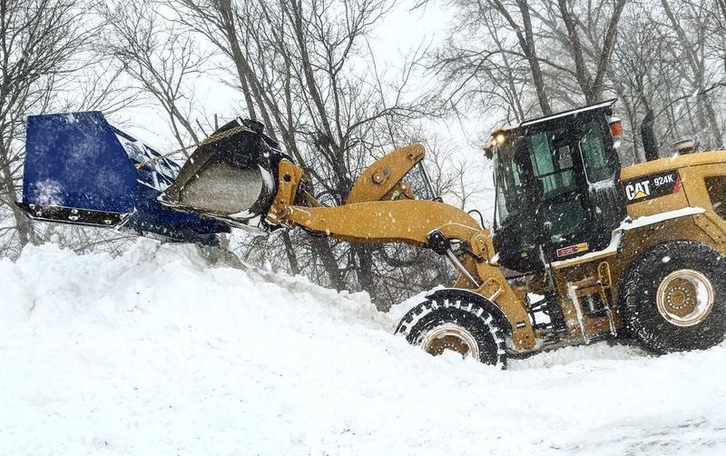 Clear Landscaping equipment clearing a commercial property in Ocean County, New Jersey