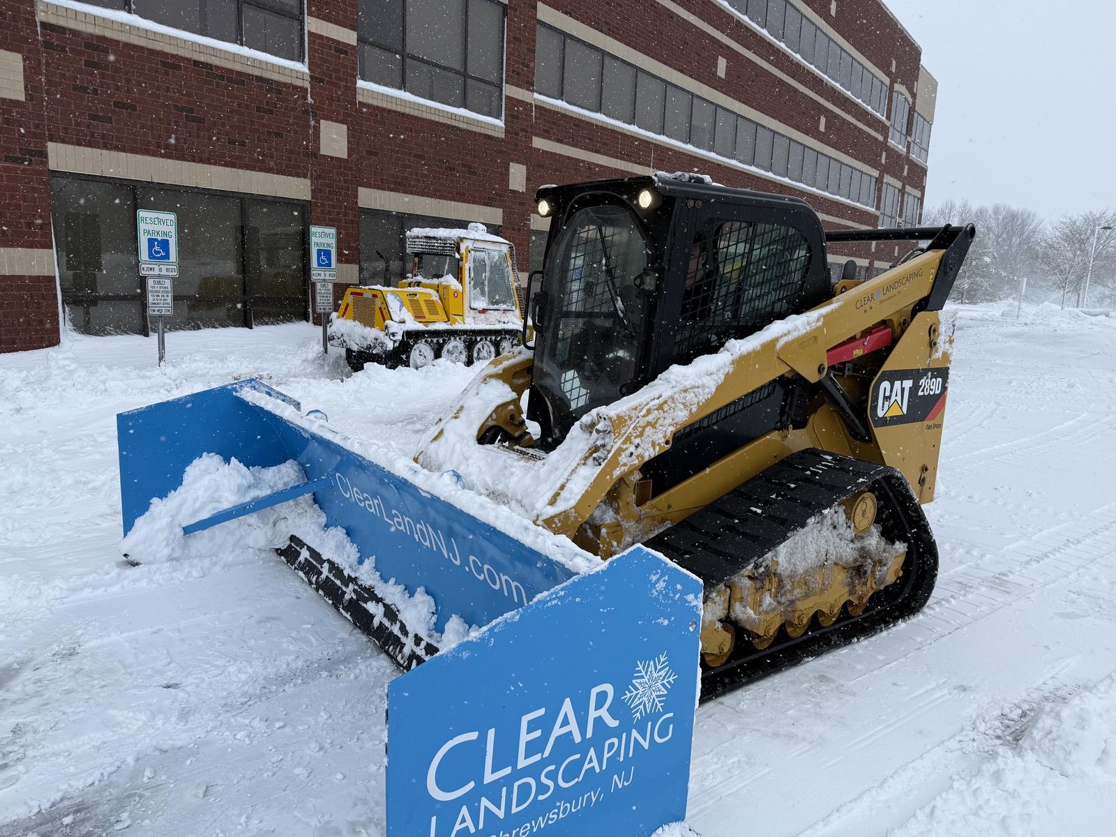 Winter conditions on a commercial property in Middlesex County, New Jersey