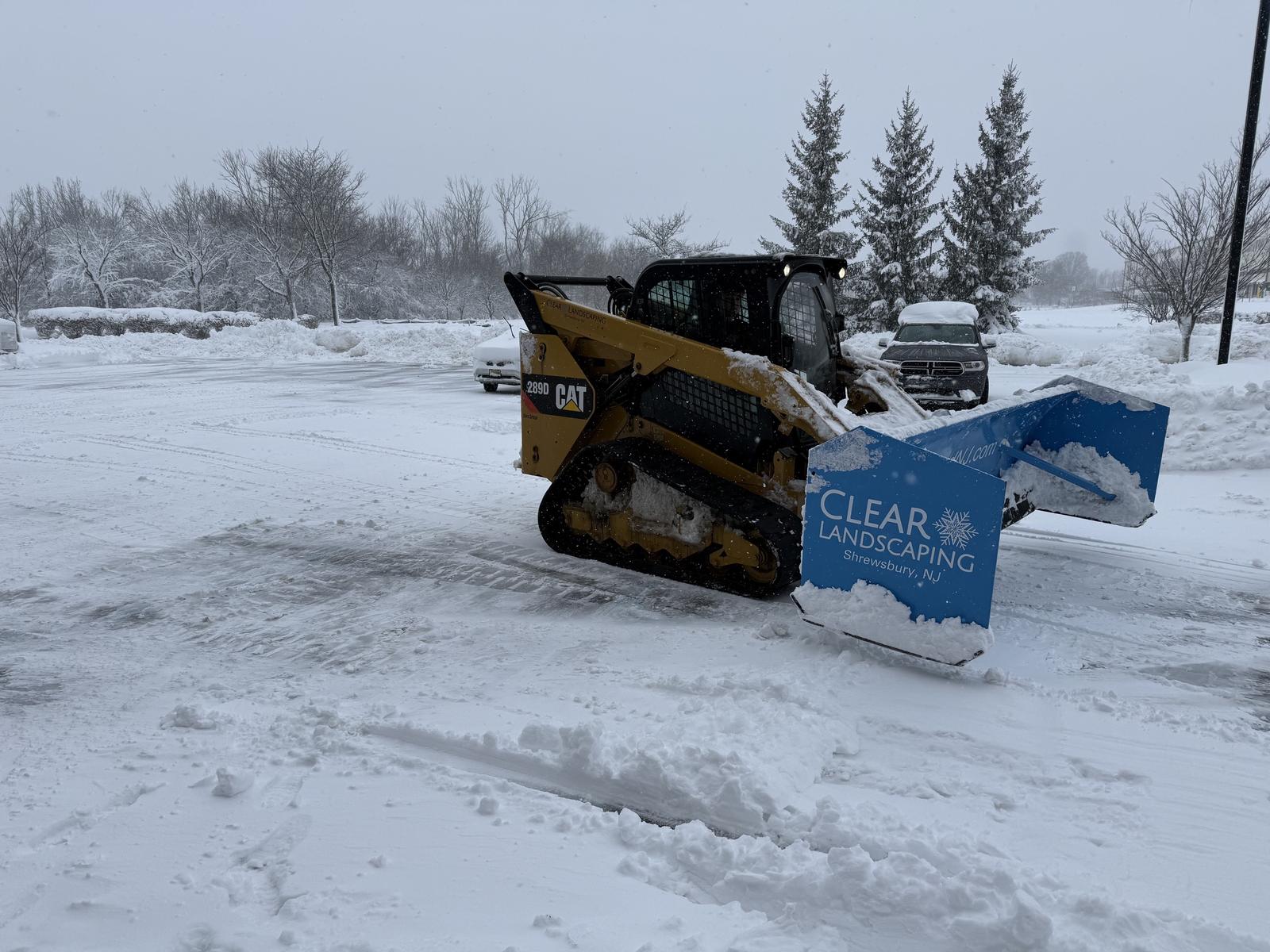 Winter conditions on a commercial property in Essex County, New Jersey
