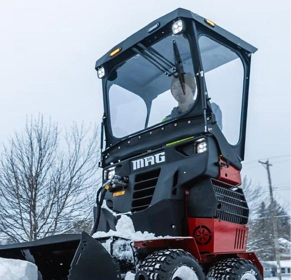 Winter conditions on a commercial property in Union County, New Jersey